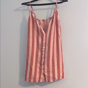 Striped Pink and Cream Button-Up Camisole